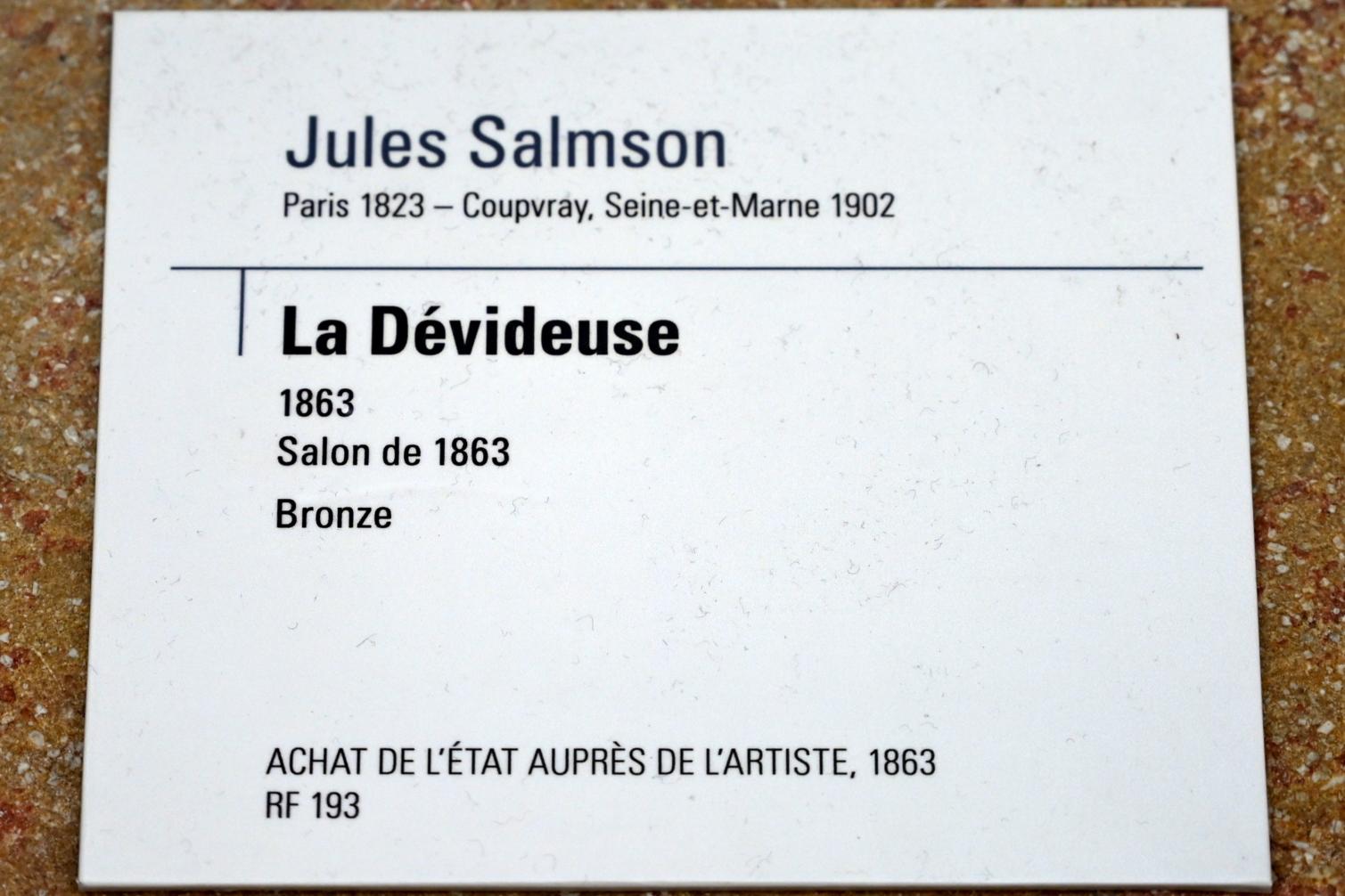 Jules Salmson (1863), Die Wollwicklerin, Paris, Musée d’Orsay, 1863, Bild 4/4