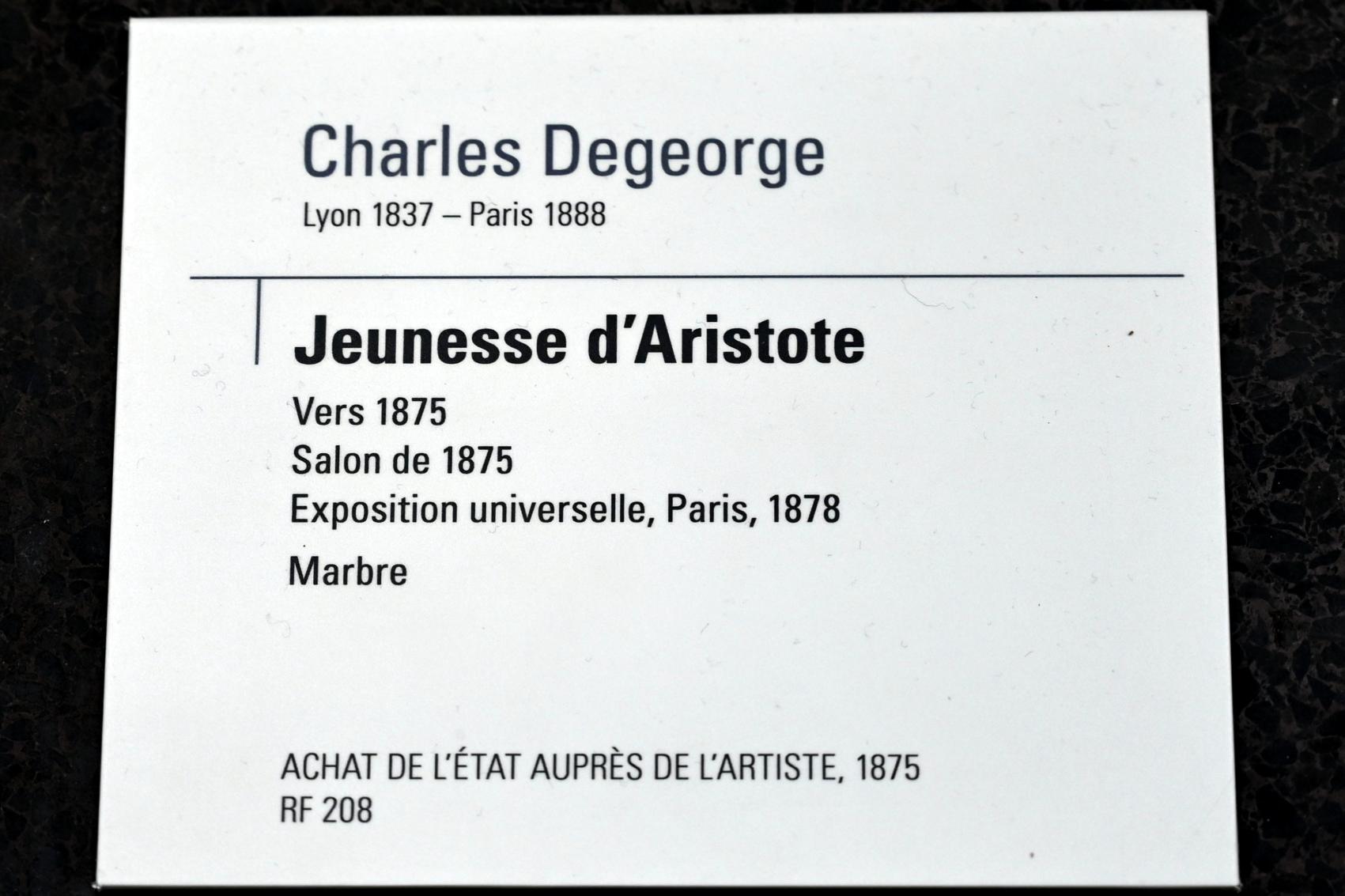 Charles Degeorge (1875), Die Jugend des Aristoteles, Paris, Musée d’Orsay, um 1875, Bild 4/4
