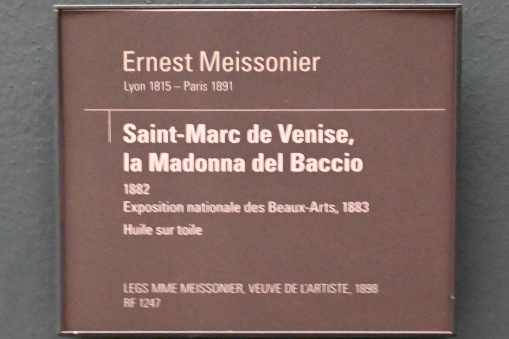 Ernest Meissonier (1849–1889), Die Madonna del Bacio in der Markuskirche in Venedig, Paris, Musée d’Orsay, 1882, Bild 2/2