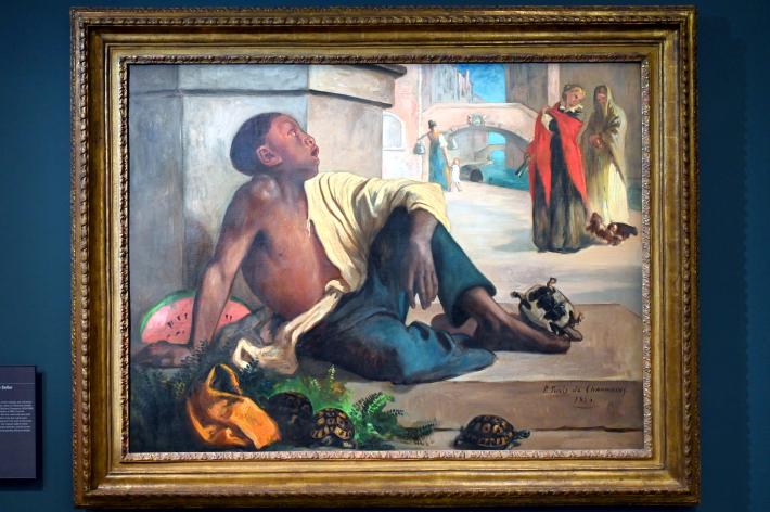 Pierre Puvis de Chavannes (1850–1891), Der Schildkrötenverkäufer, Paris, Musée d’Orsay, 1854, Bild 1/2