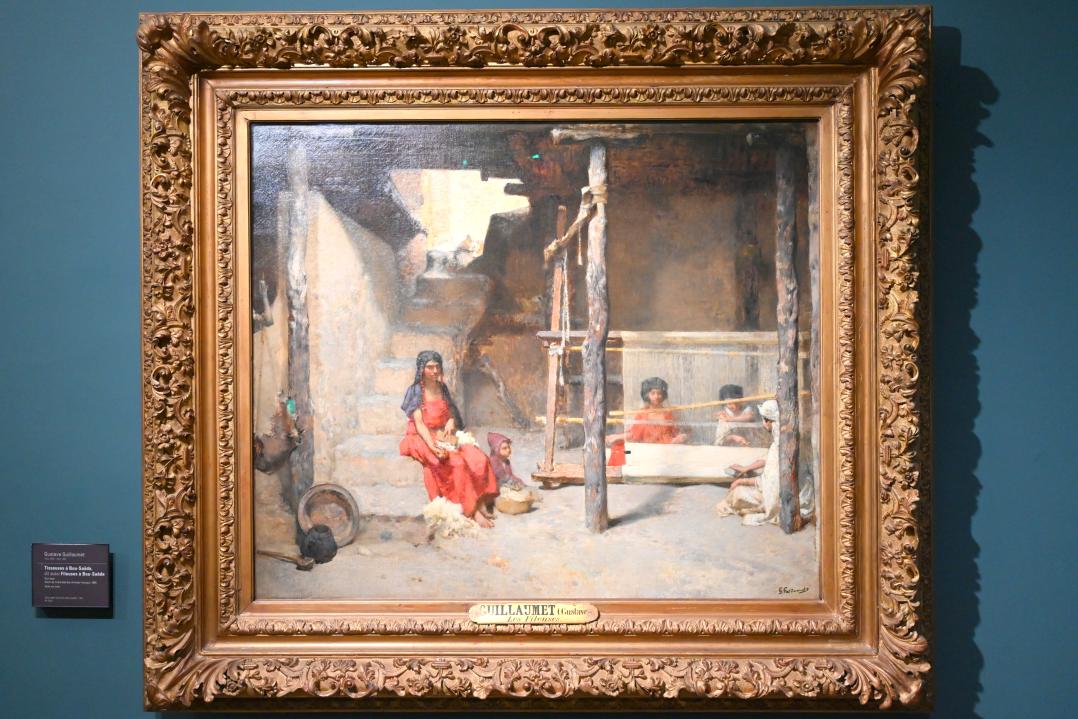 Gustave Guillaumet (1863–1884), Weber in Bou-Saâda (Spinner in Bou-Saâda), Paris, Musée d’Orsay, Undatiert, Bild 1/2
