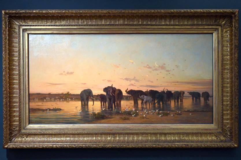 Charles-Émile de Tournemine (1866), Afrikanische Elefanten, Paris, Musée d’Orsay, vor 1867, Bild 1/2