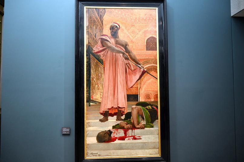 Henri Regnault (1869–1870), Hinrichtung ohne Gerichtsverfahren unter den maurischen Königen von Granada, Paris, Musée d’Orsay, 1870, Bild 1/2