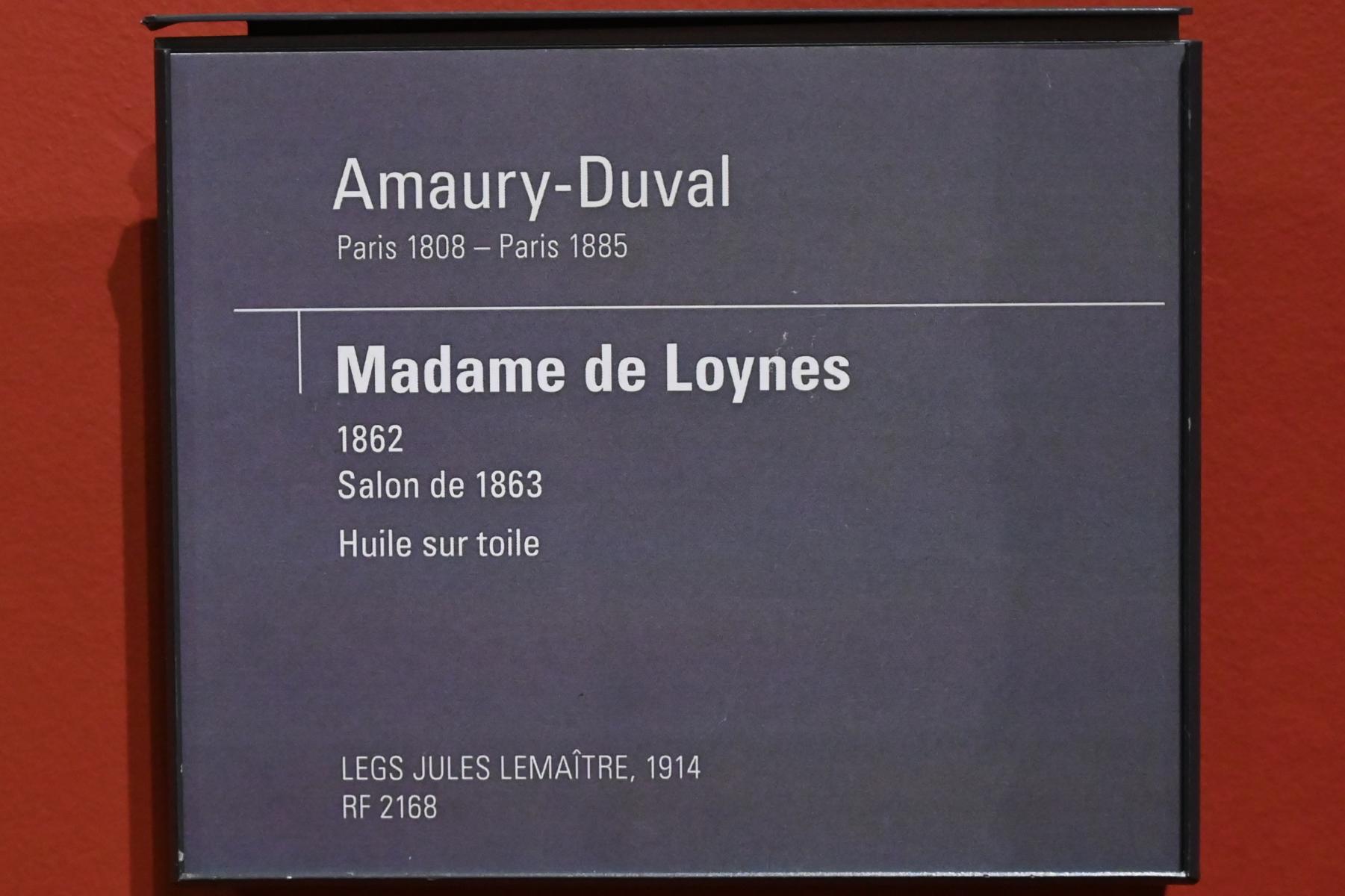 Eugène Emmanuel Amaury-Duval (1862), Porträt der Madame de Loynes, Paris, Musée d’Orsay, 1862, Bild 2/2