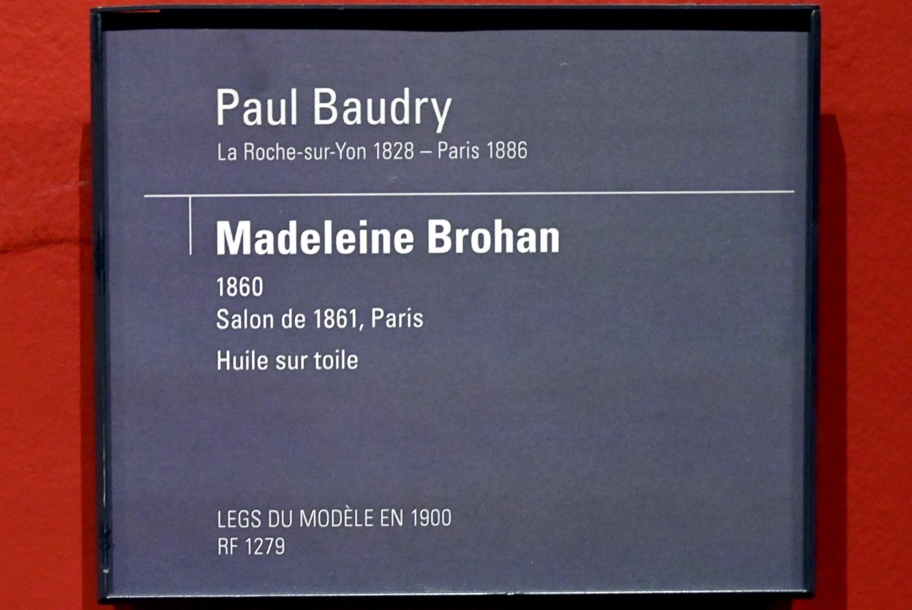 Paul Baudry (1857–1860), Porträt der französischen Schauspielerin Madeleine Brohan (1833–1900), Paris, Musée d’Orsay, 1860, Bild 2/2