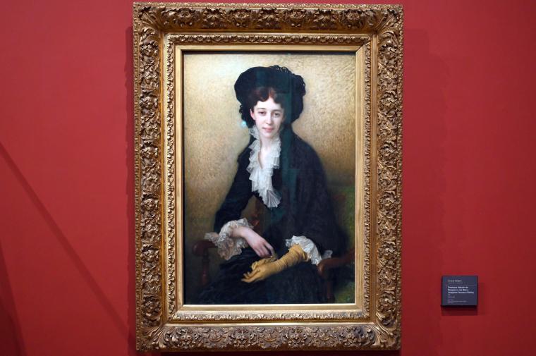 Ernest Hébert (1848–1880), Porträt der Gräfin Audouin de Dampierre, geborene Marie-Josephine Fouache d'Halloy, Paris, Musée d’Orsay, 1880, Bild 1/2