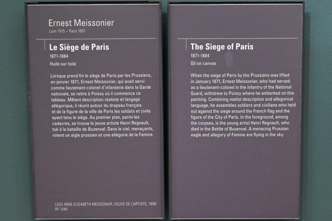 Ernest Meissonier (1849–1889), Die Belagerung von Paris, Paris, Musée d’Orsay, 1871–1884, Bild 2/2