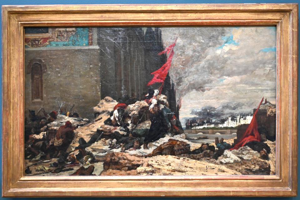 Georges Clairin (1871–1913), Der Brand der Tuilerien zu Paris, Paris, Musée d’Orsay, 1871, Bild 1/2
