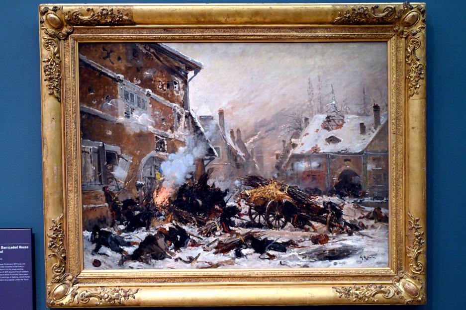 Alphonse de Neuville (1875), Angriff auf ein verbarrikadiertes Haus in Villersexel, Paris, Musée d’Orsay, um 1875, Bild 1/2
