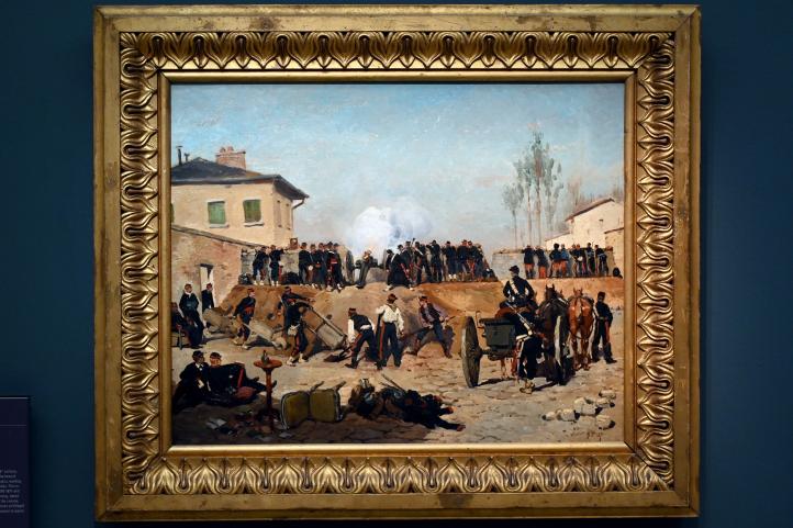 Jean Baptiste Édouard Detaille (1870), Die Schlacht von Villejuif während der Belagerung von Paris am 19. September 1870, Paris, Musée d’Orsay, 1870, Bild 1/2
