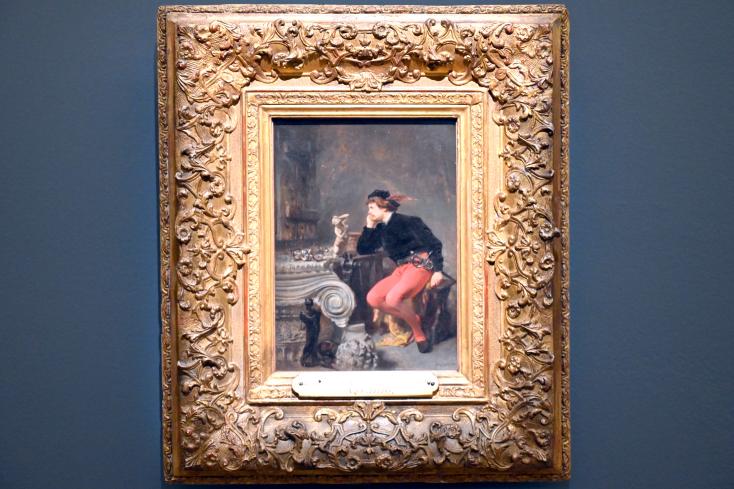 Jean Baptiste Fauvelet (1850), Graveur (Ascanio, ein Florentinischer Graveur des 16. Jahrhunderts, Schüler und Freund von Benvenuto Cellini), Paris, Musée d’Orsay, 1850, Bild 1/2