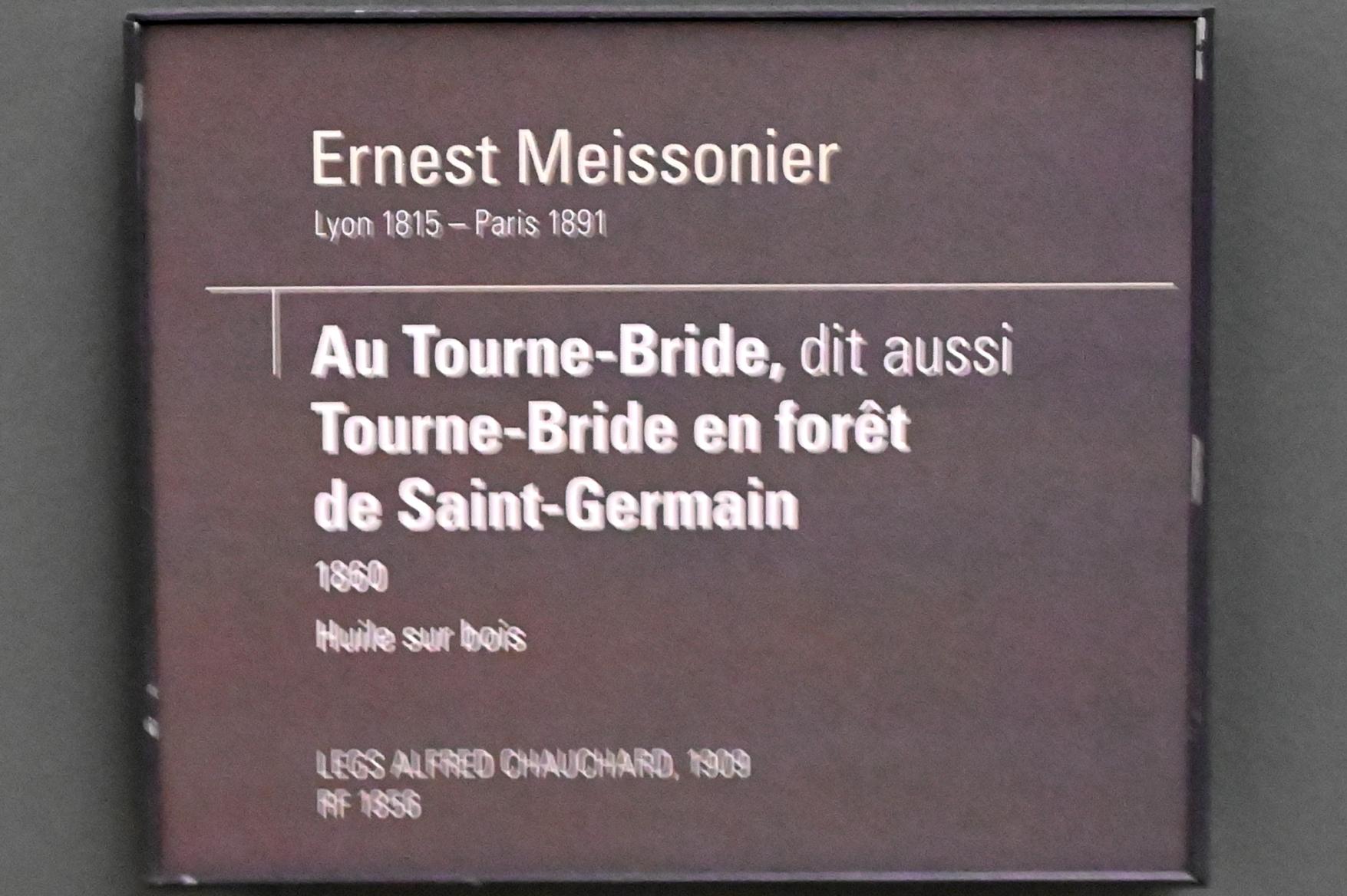 Ernest Meissonier (1849–1889), Am Tourne-Bride (Tourne-Bride im Wald von Saint-Germain), Paris, Musée d’Orsay, 1860, Bild 2/2