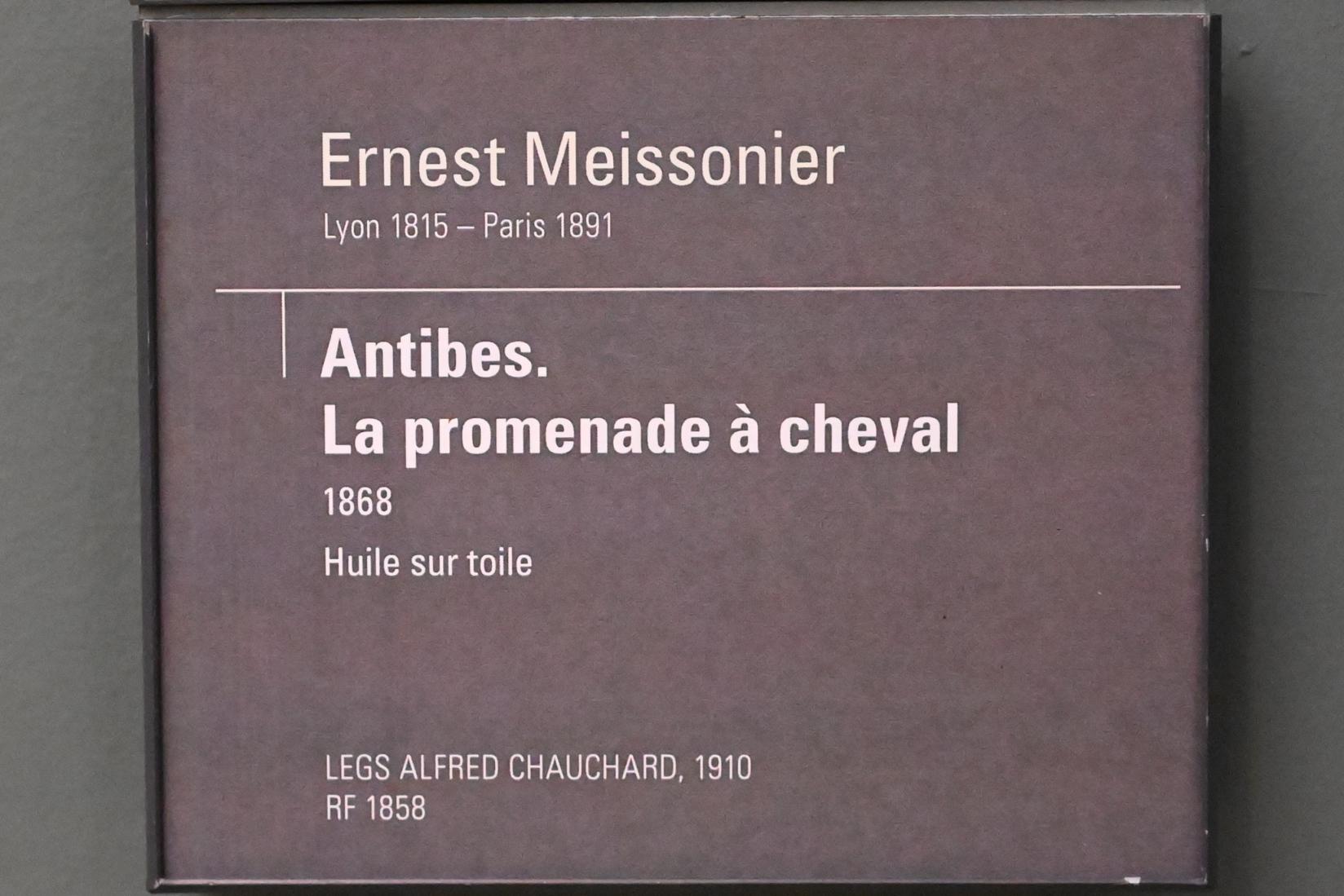 Ernest Meissonier (1849–1889), Ausritt in Antibes, Paris, Musée d’Orsay, 1868, Bild 2/2