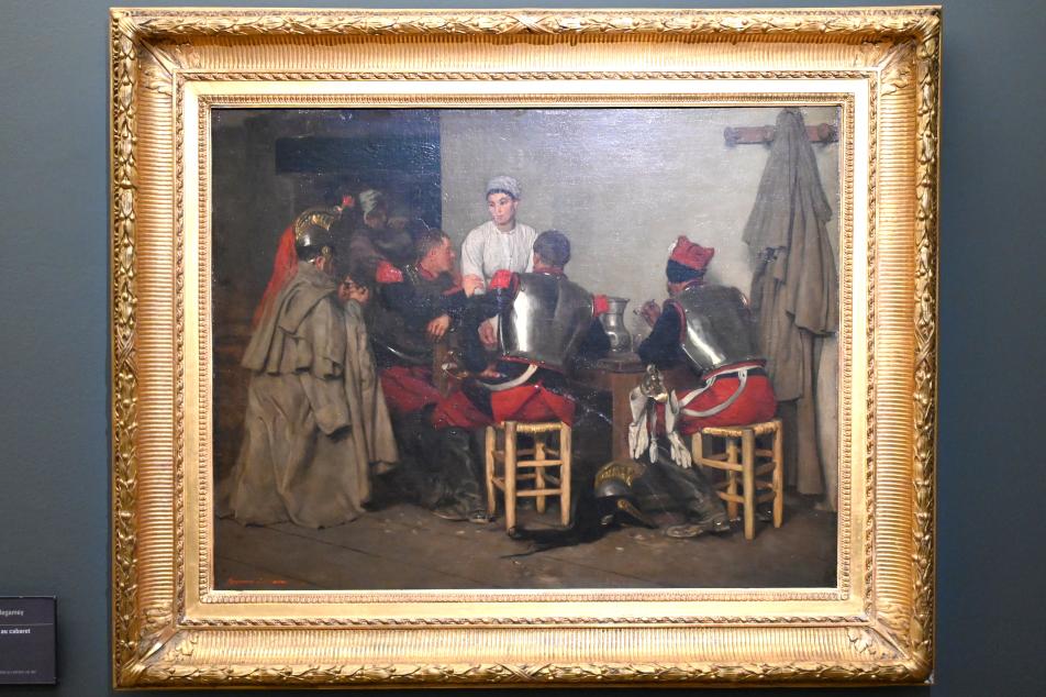Guillaume Régamey (1874), Kavalleristen im Gasthaus, Paris, Musée d’Orsay, 1874, Bild 1/2