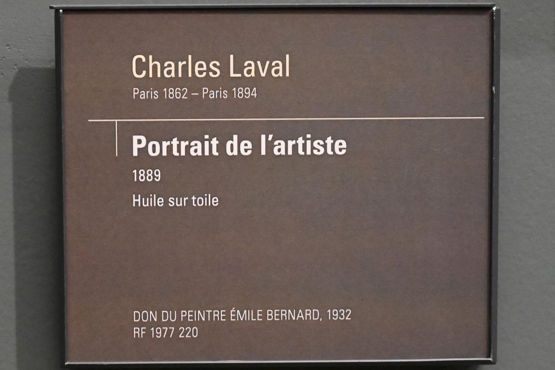 Charles Laval (1889), Selbstporträt, Paris, Musée d’Orsay, 1889, Bild 2/2