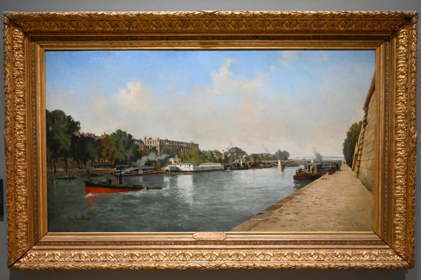 Pierre Vauthier (1882–1889), Die Seine an der Solférino-Brücke, Paris, Musée d’Orsay, 1882, Bild 1/2