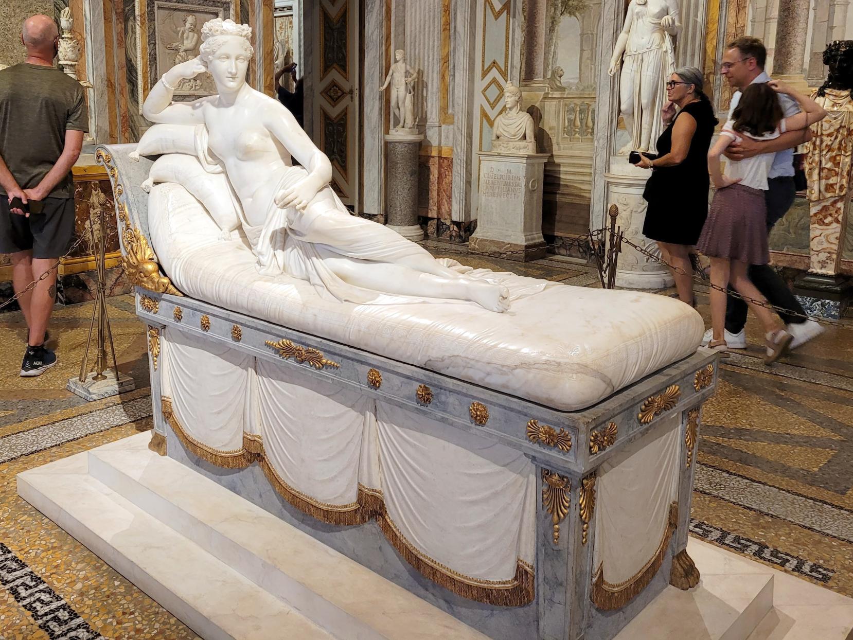 Antonio Canova (1794–1816), Paolina Borghese Bonaparte als Venus Victrix, Rom, Villa Borghese, Galleria Borghese, 1804–1806, Bild 2/3