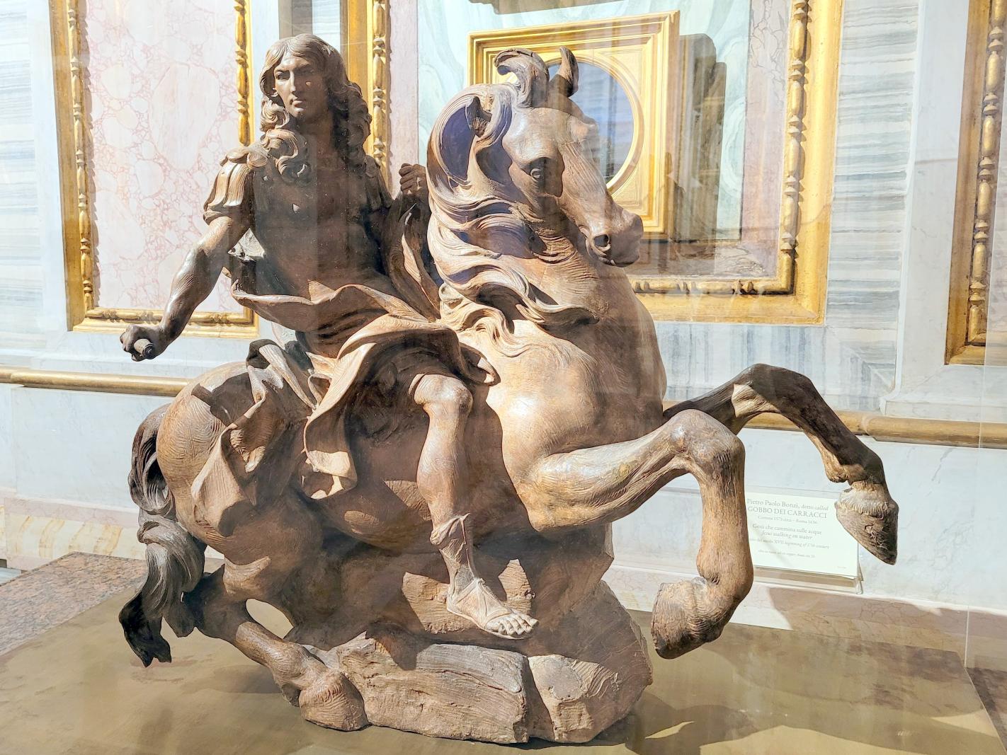 Gian Lorenzo Bernini (1614–1679), Bozzetto der Reiterstatue Ludwigs XIV., Rom, Villa Borghese, Galleria Borghese, 1669–1670, Bild 1/3
