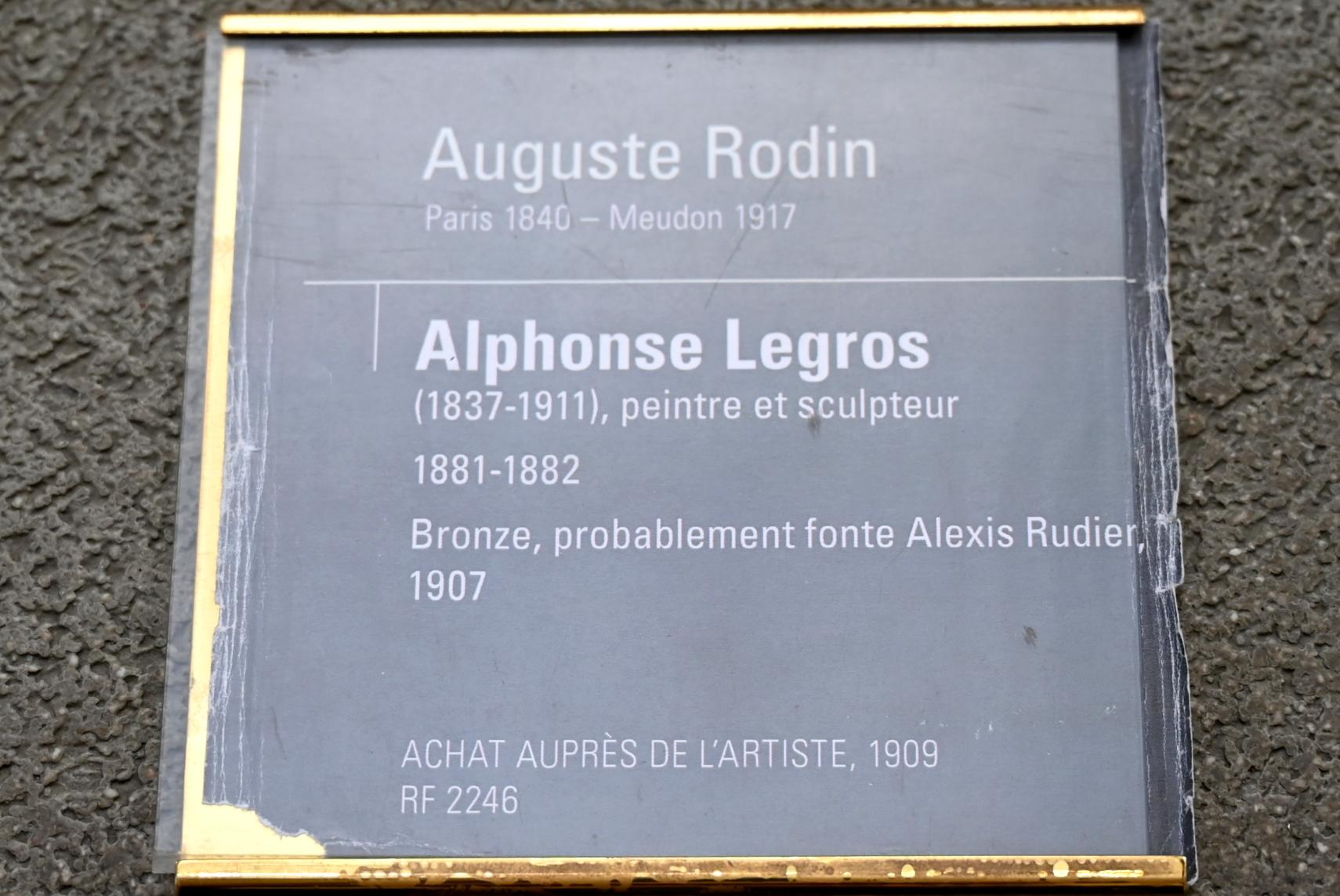 Auguste Rodin (1863–1917), Porträtbüste des Alphonse Legros (1837-1911), Paris, Musée d’Orsay, 1881–1882, Bild 3/3