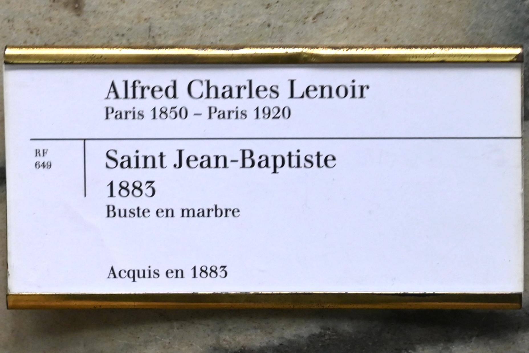 Alfred Charles Lenoir (1883), Johannes der Täufer, Paris, Musée d’Orsay, 1883, Bild 4/4