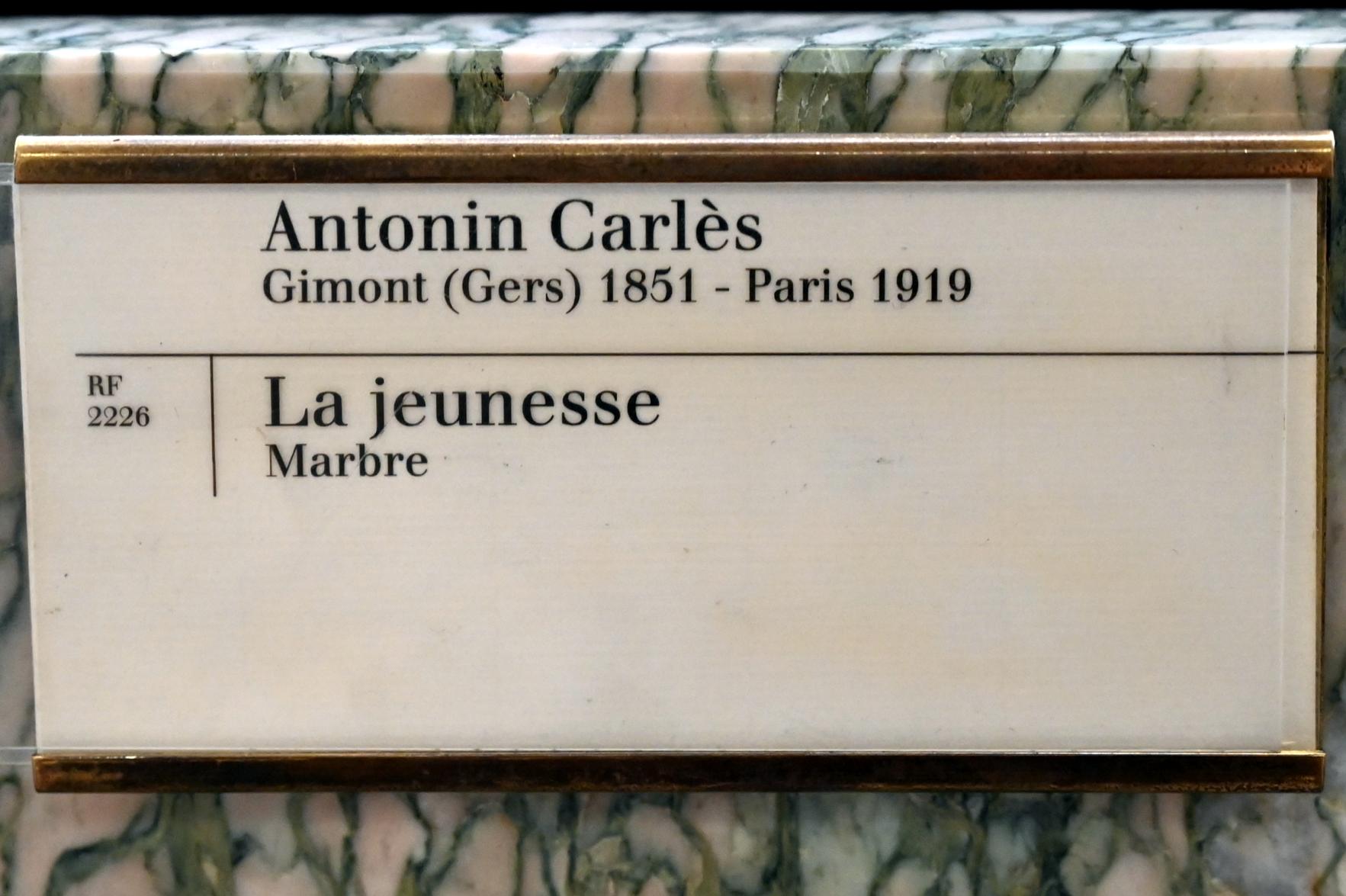 Antonin Carlès (1905), Die Jugend, Paris, Musée d’Orsay, Undatiert, Bild 3/3