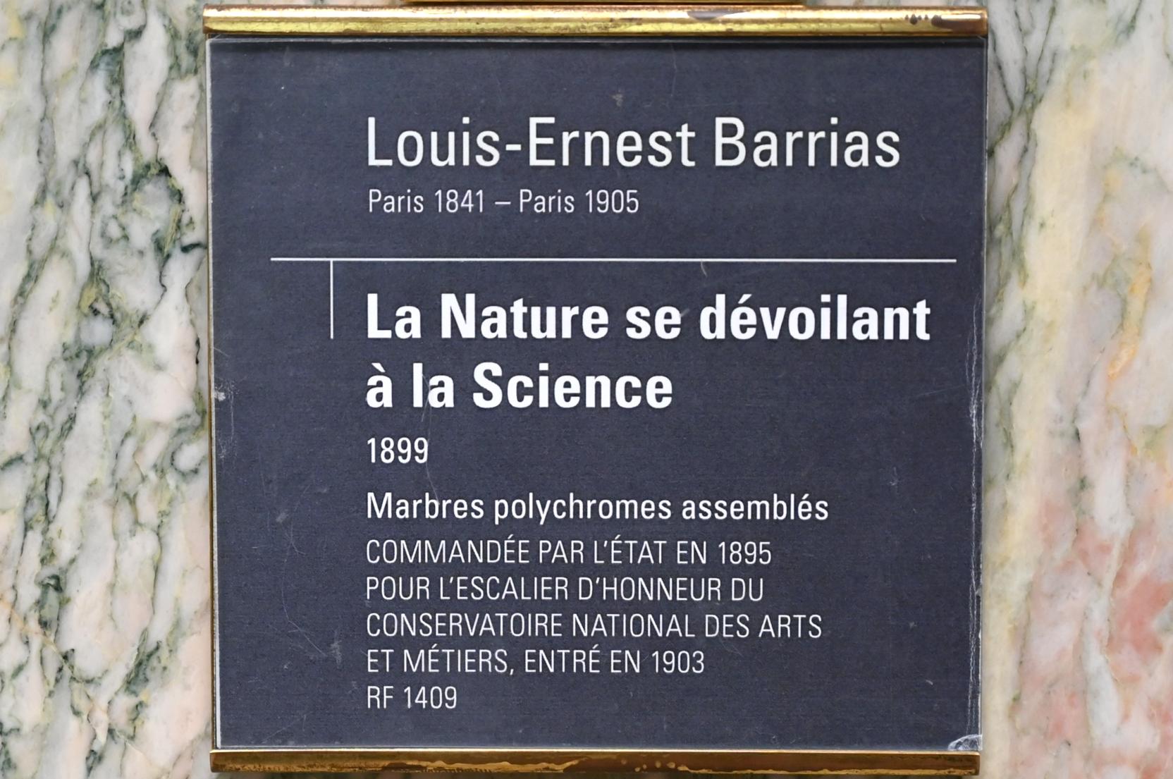 Louis-Ernest Barrias (1870–1899), Die Natur offenbart sich der Wissenschaft, Paris, Musée d’Orsay, 1899, Bild 4/4